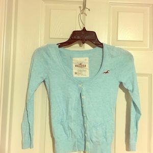 Hollister sky blue cardigan